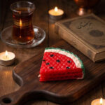 شمع موم عسل هندوانه مثلثی 3 عددی